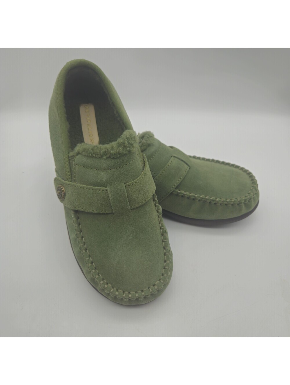 Revitalign Orthotic Ladies 8 Cozy Suede Leather Slip On Siesta Green New